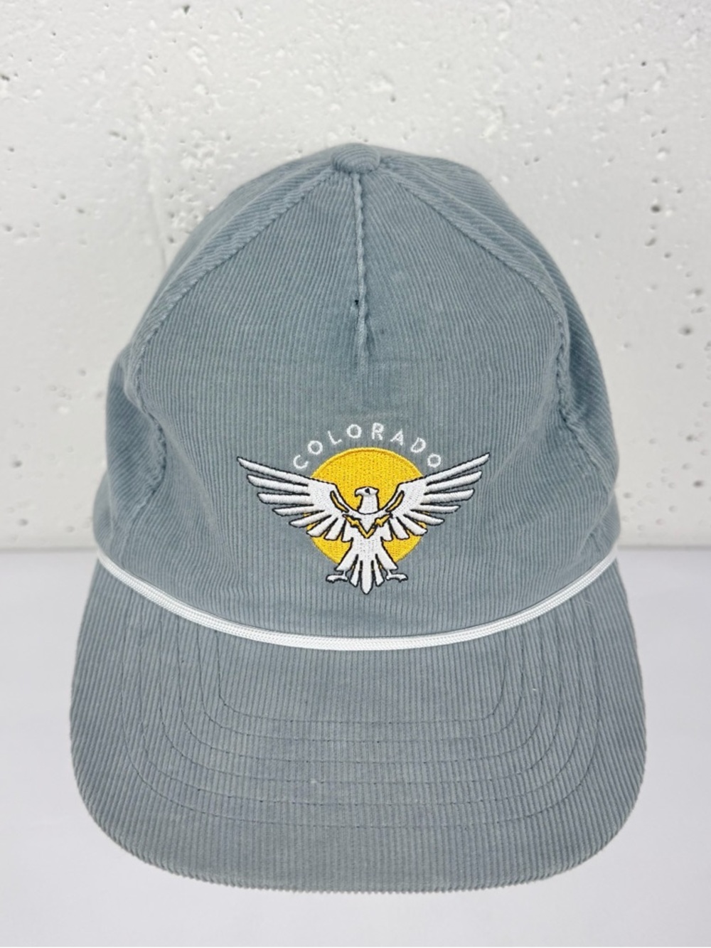 ULURU Light Blue Colorado Rising Phoenix Corduroy SnapBack Hat
